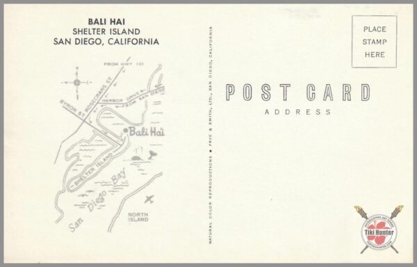 Bali Hai - Postcard Unposted #1