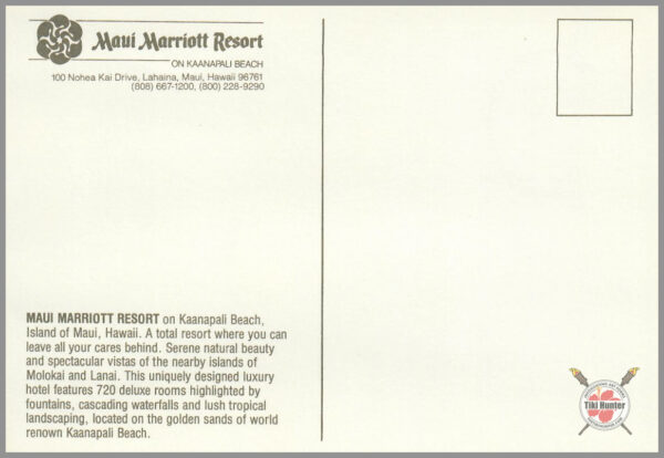 Maui Marriott Resort - Postcard Unposted #1