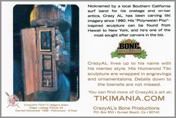 The Art of Crazy Al Evans - Bone Productions - Ad Card #1