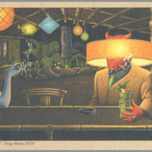 The Art of Doug Horne - Swamp Fire Lounge 2 - Postcard Unposted #10