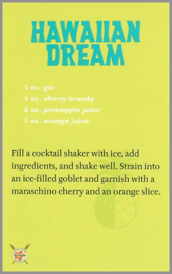 The Art of Shag - Tiki Drink - Recipe Card #2