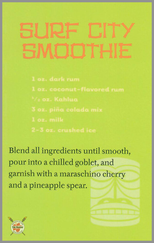 The Art of Shag - Tiki Drink - Recipe Card #3