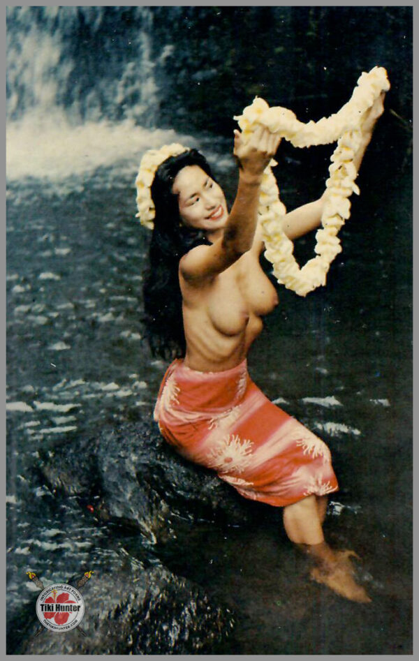 Topless Island Girl - Tahiti Series - Postcard Unposted #1